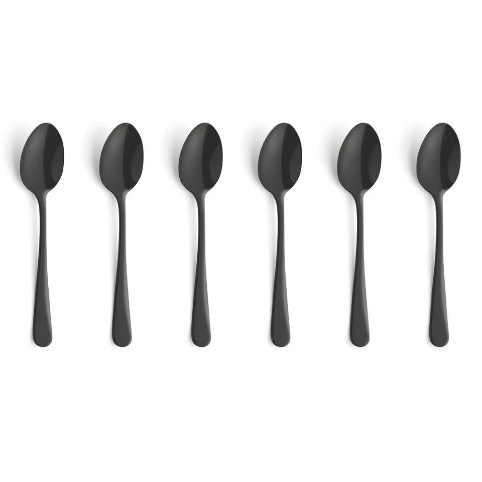 Amefa Austin Black 6 Koffielepels 3 Amefa Austin Black 6 Koffielepels