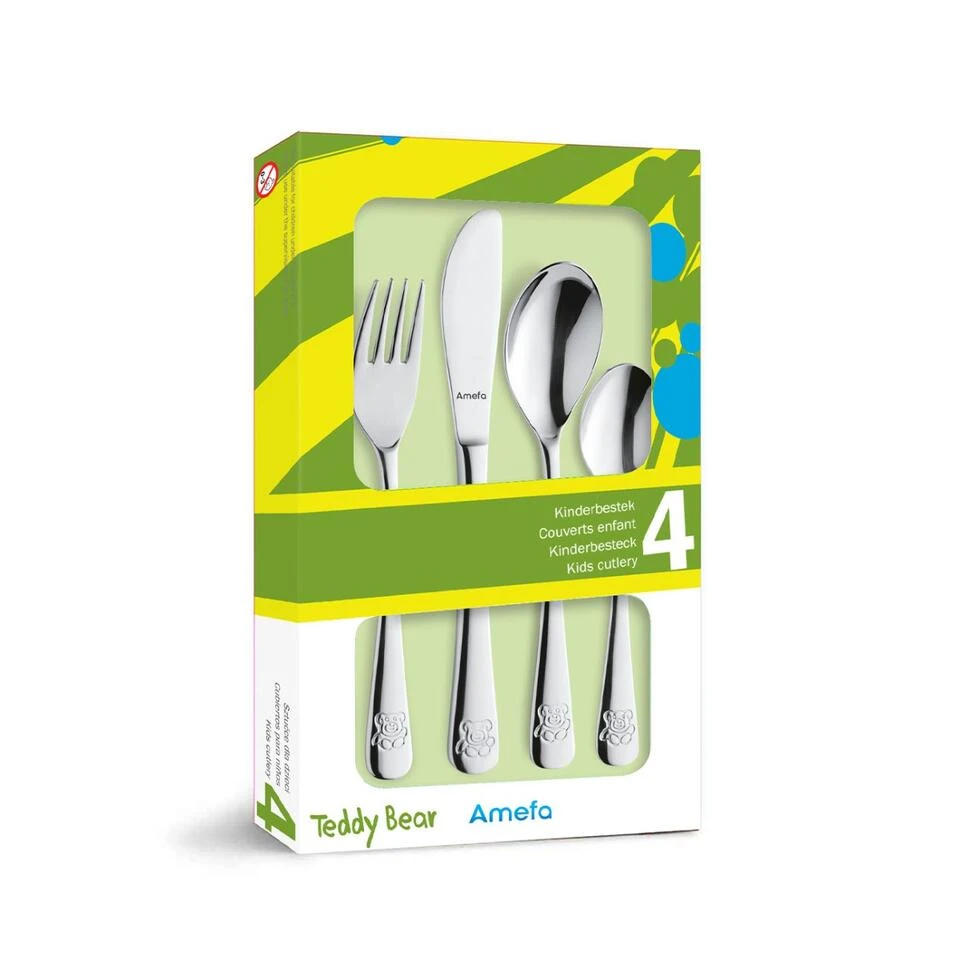 Amefa Teddy - 4-delige Kinderbestekset 5 Amefa Teddy - 4-delige Kinderbestekset - Afbeelding 3