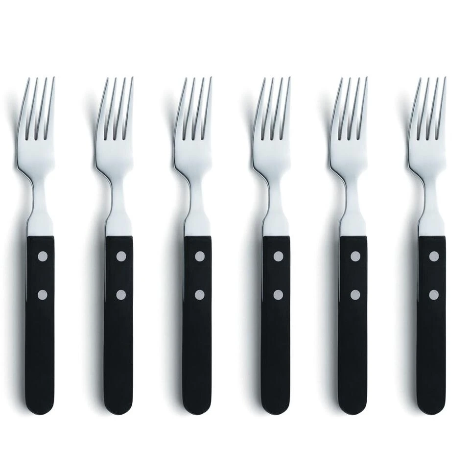Amefa Pizza - 6 Steakvorken - Zwart 3 Amefa Pizza - 6 Steakvorken - Zwart