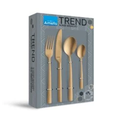 Amefa Manille - 16-delige Bestekset Voor 4 Personen - Stonewash Goud -Amefa Verkoopwinkel 1000093307 0103