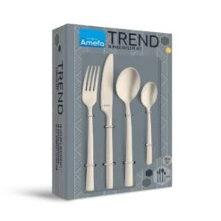 Amefa Manille - 16-delige Bestekset Voor 4 Personen - Stonewash Champagne -Amefa Verkoopwinkel 1000093308 0102