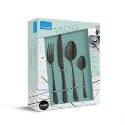 Amefa Austin - 24-delige Bestekset Voor 6 Personen - Mat Zwart -Amefa Verkoopwinkel 1000093310 0103