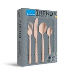 Amefa Manille - 16-delige Bestekset Voor 4 Personen - Stonewash Koper -Amefa Verkoopwinkel 1000093311 0103