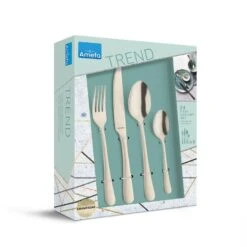 Amefa Austin - 24-delige Bestekset Voor 6 Personen - Mat Champagne -Amefa Verkoopwinkel 1000093313 0103